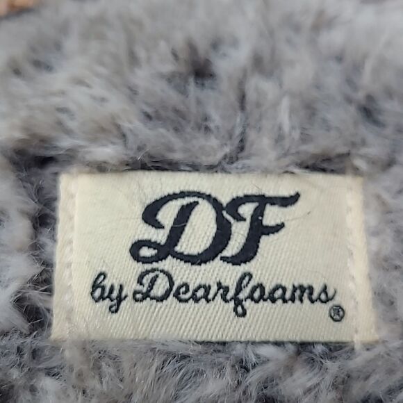 Dearfoams sz L (11-12) men's house slippers wool/ faux fur - Picture 5 of 8